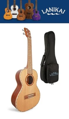 Ukelele tenor superior lisa de cedro Lanikai acabado natural Uke + bolsa distribuidor autorizado  Foto 1 de 4