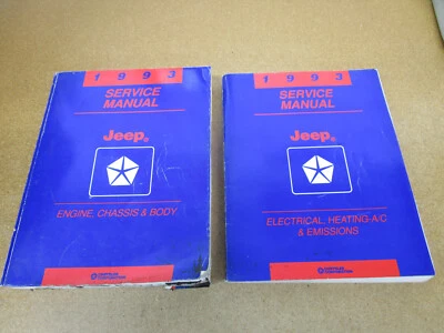 1993 Jeep Cherokee Wrangler service shop manual wiring electrical ORIGINAL - Image 1 of 4