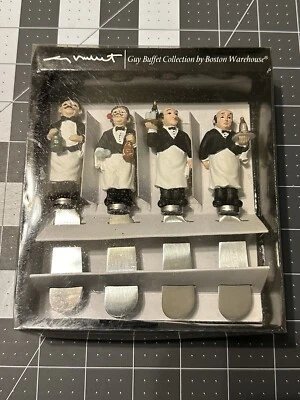 JUEGO DE 4 ESPARCIDORES DE CAMARERO BUFFET BOSTON WAREHOUSE GUY - Acero Inoxidable Foto 1 de 4