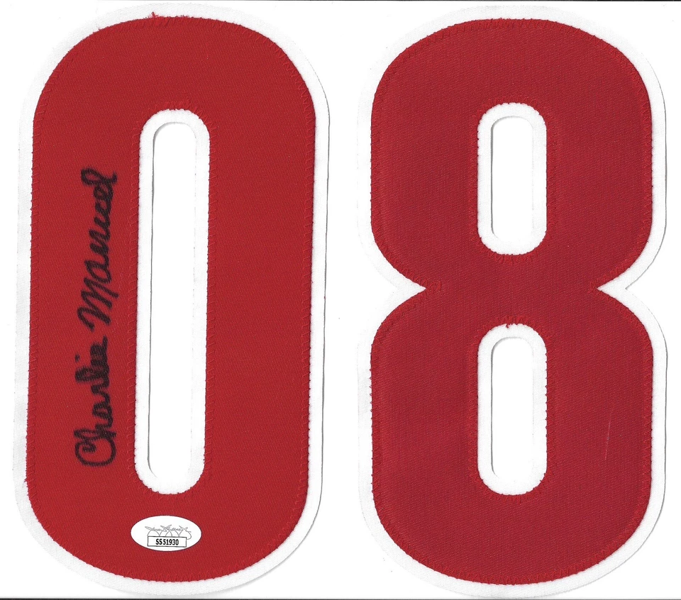 Charlie Manuel Philadelphia Phillies Manager JSA COA Signed Jersey Number 0 2008 - Image 1 of 1