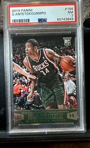 2013 Panini Giannis Antetokounmpo Rookie Card RC #194 PSA 7