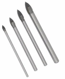 Toolzone 4tlg Fliesen- & Glasbohrer-Set inkl. Größen 4 mm, 6 mm, 9 mm und 10 mm - Bild 1 von 1