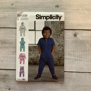 Simplicity 11339 Sewing Pattern Toddler Knit Jumpsuit Romper Sizes 1/2-4 UNCUT - Picture 1 of 4