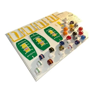 Lot (27) 60's AFC/NFC Vintage NFL Mini Gumball Football Helme + "Y" Display Stands - Bild 1 von 24