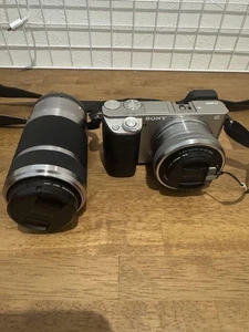 Sony Alpha a6000 Mirrorless Camera Double Zoom Lens Kit SEL55210 Silver Japan - Picture 1 of 12