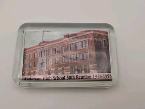 Anderson High School 50th Reunion 1948 To 1999 Glas Briefbeschwerer - Bild 1 von 5