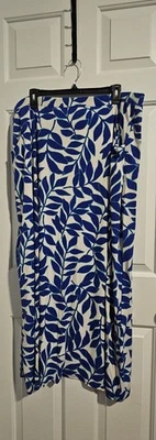 Falda Leota Azul Hiedra Talla Grande 3L (24/26) Nueva Con Etiquetas con Bolsillos Hecha en EE. UU. Foto 1 de 4