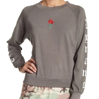 Sudadera Wildfox Dynamo Jr Bordada Rosa Top Pullover Talla Grande NUEVA Foto 1 de 4