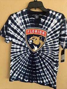 Wes And Willy Youth Boys Panthers T-shirt Midnight Tie Dye Ss Tee Size L. New - Picture 1 of 3