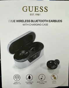 Auriculares Guess True Inalámbricos Bluetooth con Estuche de Carga IPX4 Sellados Plateados - Imagen 1 de 4