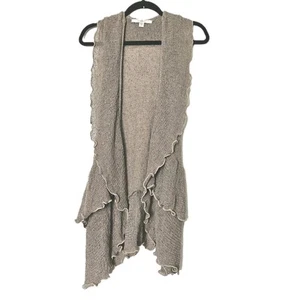 Vintage Y2K Fever vorne offen Mesh Cardigan Oberteil Damen S beige Boho Hippie Festival - Bild 1 von 10