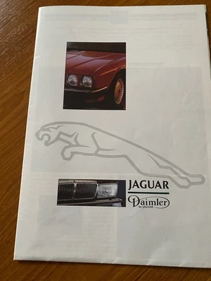1987 Jaguar & Daimler Range Fold Out Brochure Pub No  JAG87/21 XJS - Image 1 of 2