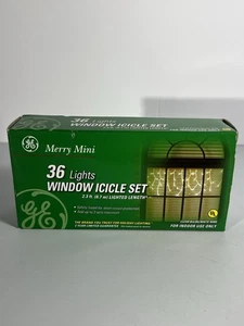 GE Mini Icicle Merry Mini String Light Set 36 Lights 2.3ft indoor New (D) - Picture 1 of 10