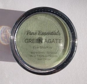 PURE ESSENTIALS BARE EYE SHADOW MINERALS - GREEN AGATE - 10G Sifter Jar - Picture 1 of 3