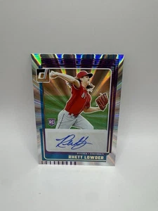 2025 Panini Donruss Baseball Rhett Lowder Signature Series RC Auto SG-RHL Reds - Picture 1 of 2
