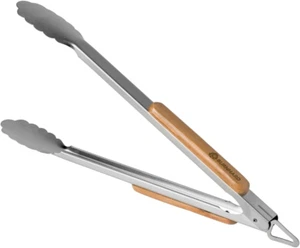 BURNHARD Lange Edelstahl Grillzange (45 Cm) Akazien-Holzgriff, Grill-Zubehör, Au - Bild 1 von 12
