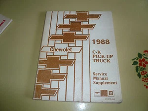 1988 C-K Pick-Up Truck Service Manual Supplement - ST-375-88S - Picture 1 of 2