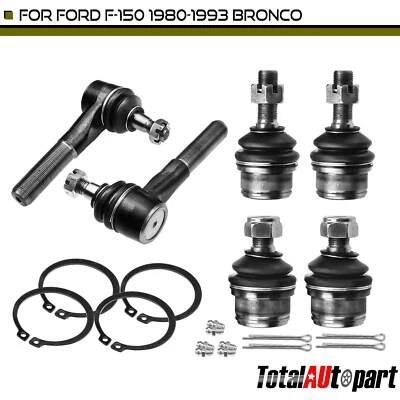 6x rótula y extremos de varilla de amarre exterior para Ford F-150 1980-1993 Bronco 80-96 delantero Foto 1 de 4