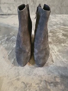 Botines cuñas Sam Edelman para mujer talla 7,5 gris gamuza Wilson tobillo alto - Imagen 1 de 8