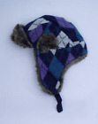 D&Y Womens Plaid Flap Ear Winter Bomber Trapper Hat Faux Fur OS