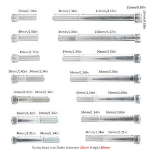Universal M10*1.25 Steel Metric Allen Hex Socket Cap Head Screw High Tensile - Picture 1 of 34