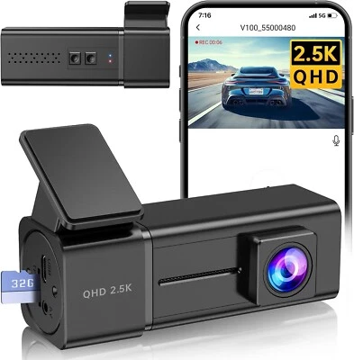E-YEEGER 2.5k 1440P WiFi Dashcams,Dash Camera with APP, 32 GB SD,Night Vision