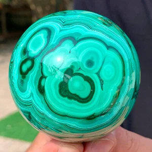 Raro quarzo malachite naturale 1,26 libbre uovo intagliato a mano cristallo guarigione - Foto 1 di 18