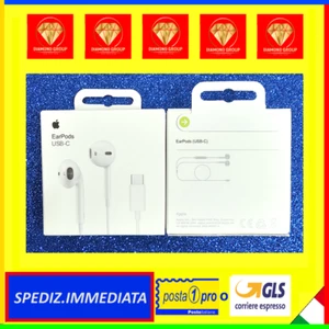 CUFFIE EARPODS USB-C ORIGINALI AURICOLARI PER APPLE IPHONE 15 16 IPAD IMAC 💎 - Foto 1 di 1