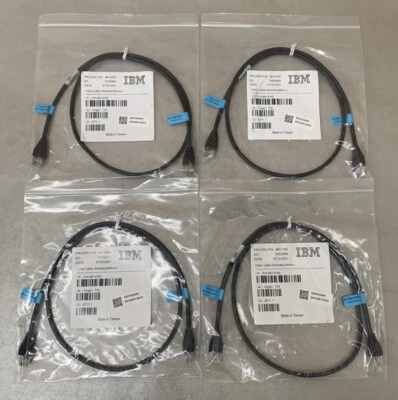 (Lote de 4) Cable Ethernet IBM 86Y4763 Cat5e blindado 1 GbE 950 mm (37" ea) Foto 1 de 4