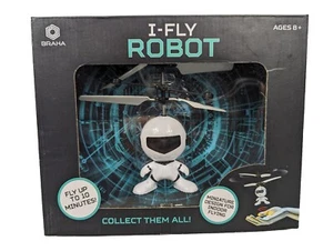 Braha i-Fly Helicopter Robot Infrared Sensor Hover Technology White/Blue New - Picture 1 of 5