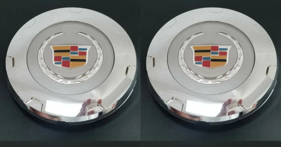 2Pcs Cadillac Escalade 22 Cap 2007 2014 Chrome Color Crest 9597355 New Fast Ship - Image 1 of 1
