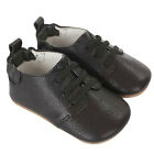 Robeez Owen Oxford Black First Kicks Soft Soles Baby Shoes, Brand New In Box