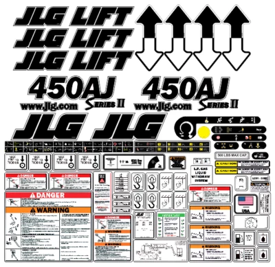 JLG 450AJ SeriesII Decal Kit - SN 0300099085 - 0300124000 7 YEAR VINYL! - Image 1 of 2