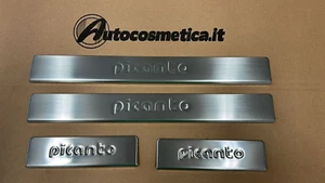 Battitacco protezione soglia porte in acciaio per Kia Picanto con scritta - Imagen 1 de 6