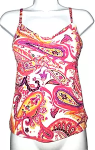 Lands’ End Gr. 4 FLORAL TANKINI TOP Bügel BH herausnehmbare Pads - Mehrfarbig - Bild 1 von 2