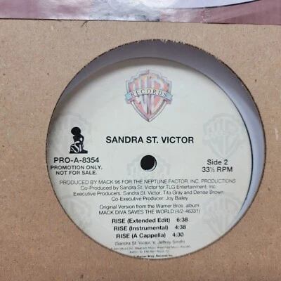 Sandra St. Victor Rise x2 M- 12" Vinyl Record Single free outer sleeve - Image 1 of 4
