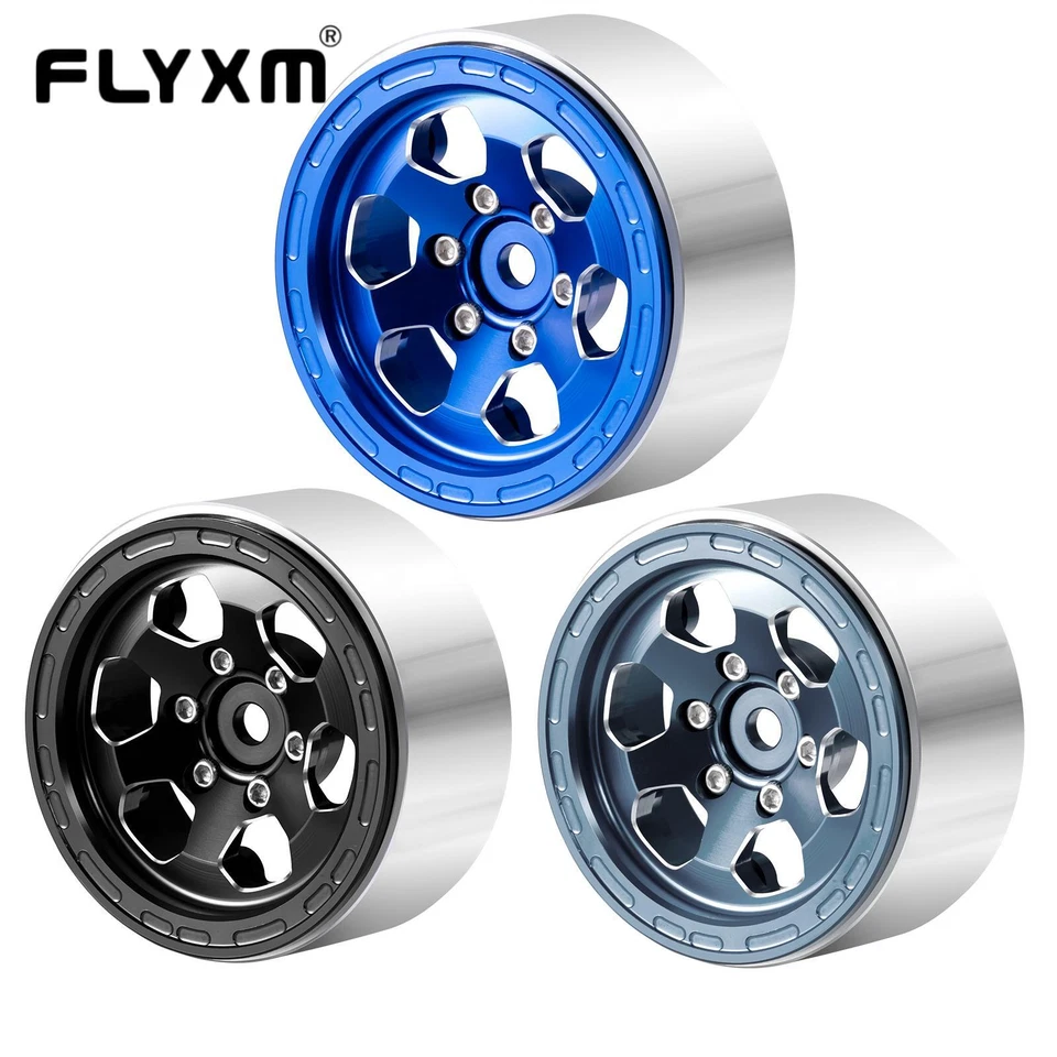 CNC Aluminum Alloy Beadlock 1.3 Wheels for 1/24 1/18 RC Crawler Car - Image 1 of 1