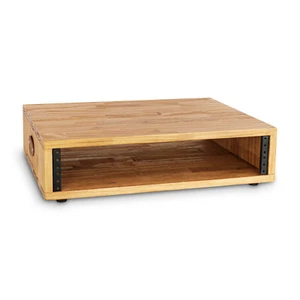 2U Desktop Studio Rack 16" Deep in Pine - Picture 1 of 5