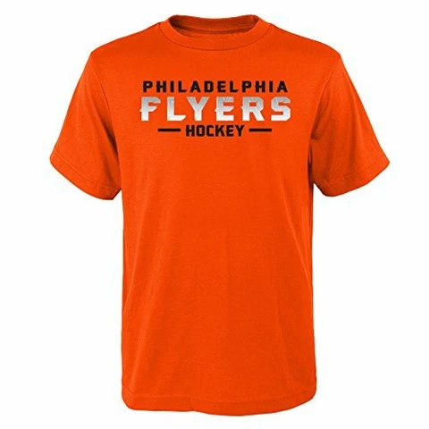 NHL Philadelphia Flyers Youth Boys Glacial Short Sleeve Tee, Large(14-16), Va Cover