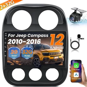 32GB Car Stereo Carplay GPS Radio For Jeep Compass/ Patriot 2010-2016 +Camera - Picture 1 of 18