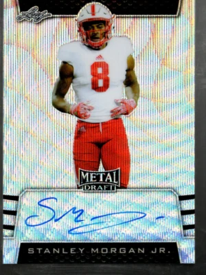 B3103- 2019 Leaf Metal Draft Prismatic Wave #BASM1 Stanley Morgan Jr. Auto NM-MT - Image 1 of 2
