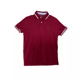 Tommy Hilfiger Casual Mens Polo Shirt Red Size Small - Picture 1 of 4