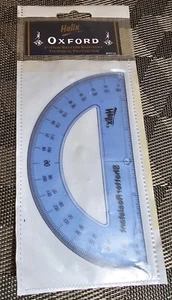 Helix Oxford 6" Shatter Resistant 180 Degree Protractor with Beveled Edge - Picture 1 of 3