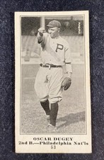 1916 M101-4 Sporting News #53 Oscar Dugey CREASE FREE + SHARP