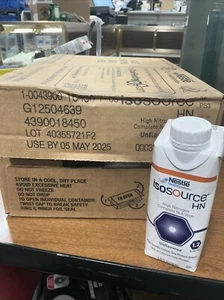 NEW CASE OF 24 NESTLE ISOSOURCE HN 1.2 CAL UNFLAVORED FORMULA 250 ML EXP 05/2025 - Picture 1 of 3