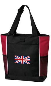 England British Flag Tote Bag United Kingdom BEACH SHOPPING GROCERIES POOL - Picture 1 of 1