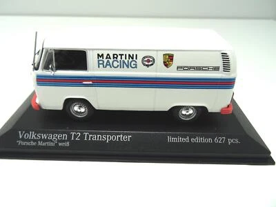 Volkswagen VW T2 Bus B Porsche Martini MINICHAMPS 1:43 Bianco 943053065 - Immagine 1 di 3