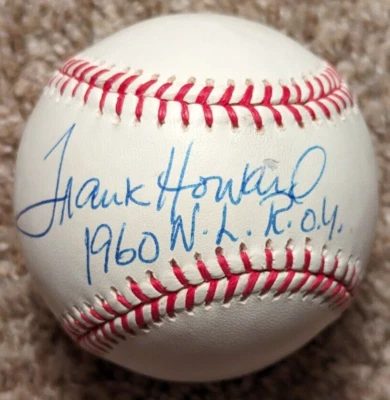 Frank Howard AUTOGRAPH Selig OMLB (sweet spot) "1960 NL ROY" DODGERS (FREE S/H) - Image 1 of 3