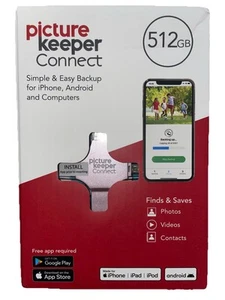 Picture Keeper Connect 512GB Photo & Video USB Flash Drive Android & iPhone Pink - Afbeelding 1 van 10