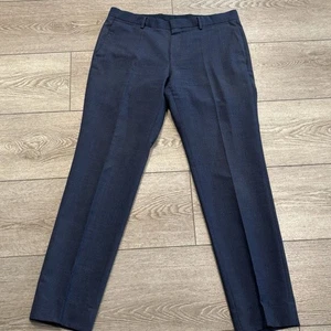 Hugo Boss Genius5 100% Schurwolle Slim Pants Hose Blau Herren Größe 34R - Bild 1 von 9